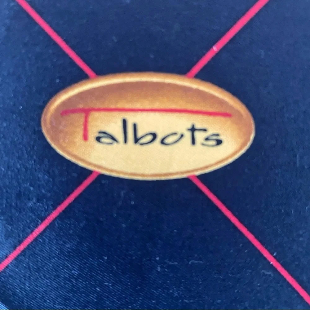 Talbots, Black Red and Gold Talbot Logo Scarf